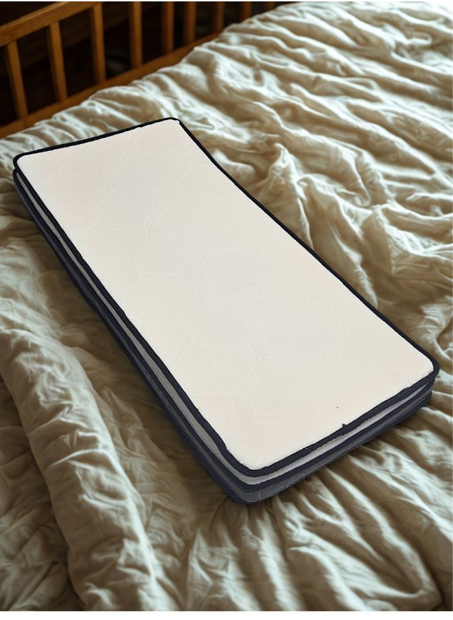 SMART HOME - 2 Layer Foam Mattress, Soft Comfortable Baby Crib Mattress with Flower Design, High Quality Durable Mattress for Kids Size (10X70X150cm) - Image 1