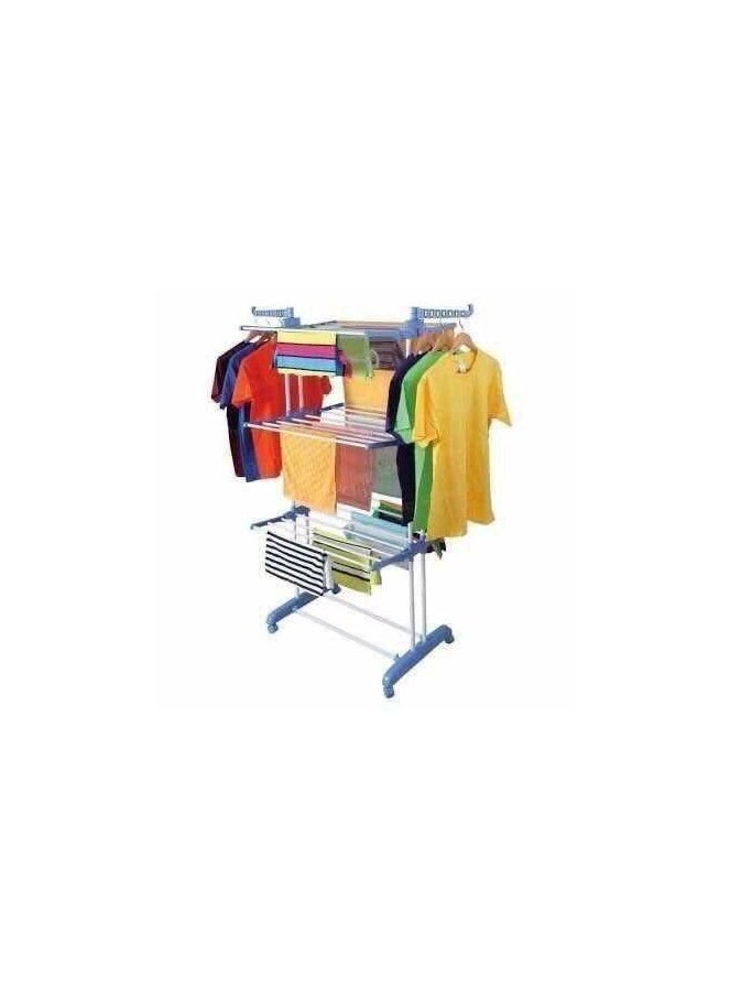 Generic - 3-Layers Stainless Steel Clothes Hanger Multicolour 170x126x64cm - Image 1
