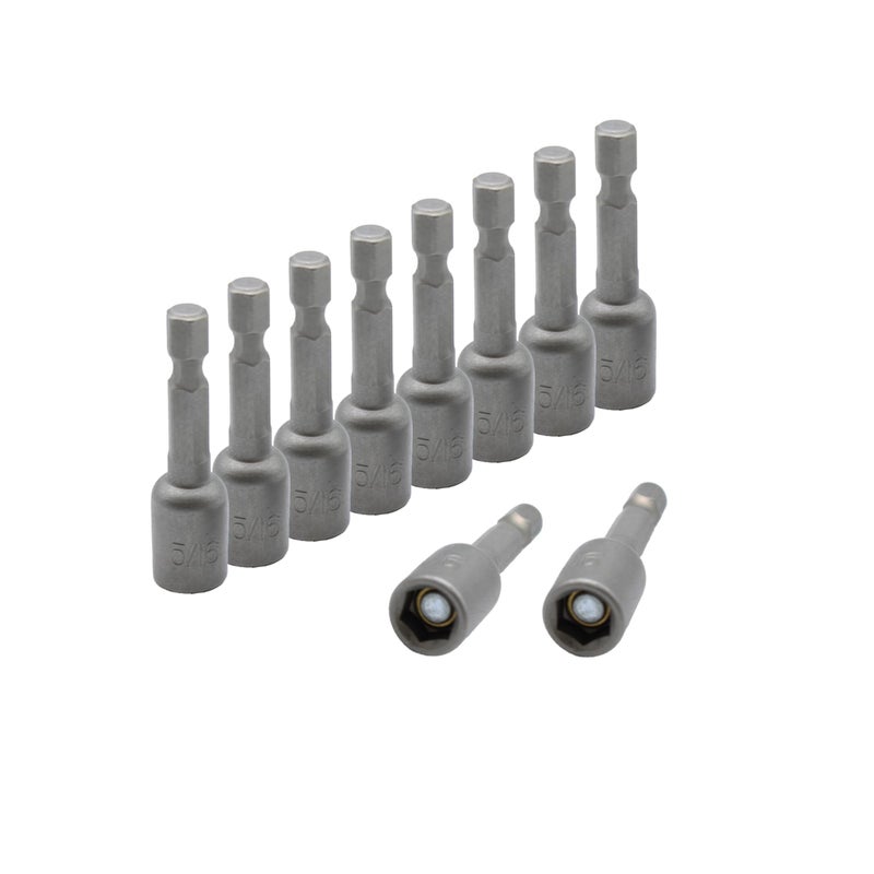TEMO 10 pc Impact Ready Nut Driver 5/16 Inch Magnetic Nutsetter Set 1/4 Inch Shank - Image 4