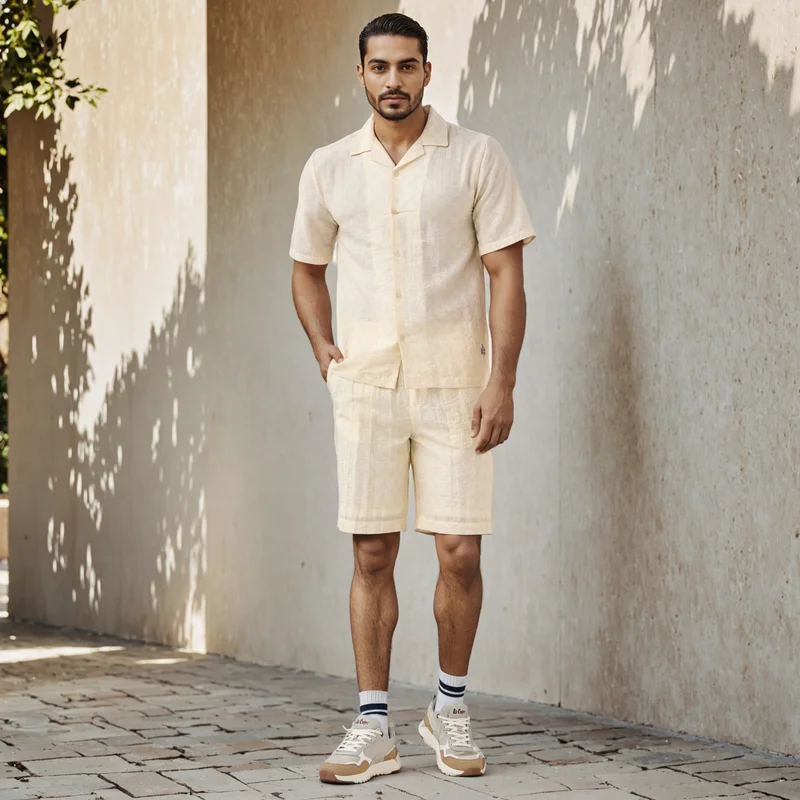 إمبيرور Emperor Logo Print Shorts with Flexi Waist