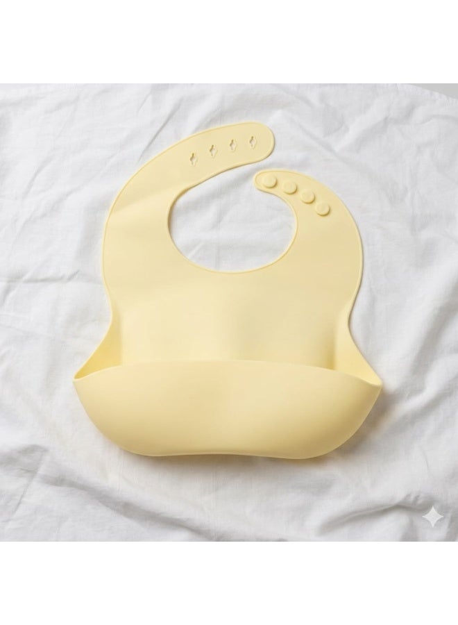 High Quality Food Grade Silicone Baby Bib with Adjustable Design and Deep Food Catcher Pocket, Waterproof and Stain Resistant, Soft Safe Material for Babies, Easy to Clean and Foldable for Daily Use, Travel and Outdoor Feeding - Image 5