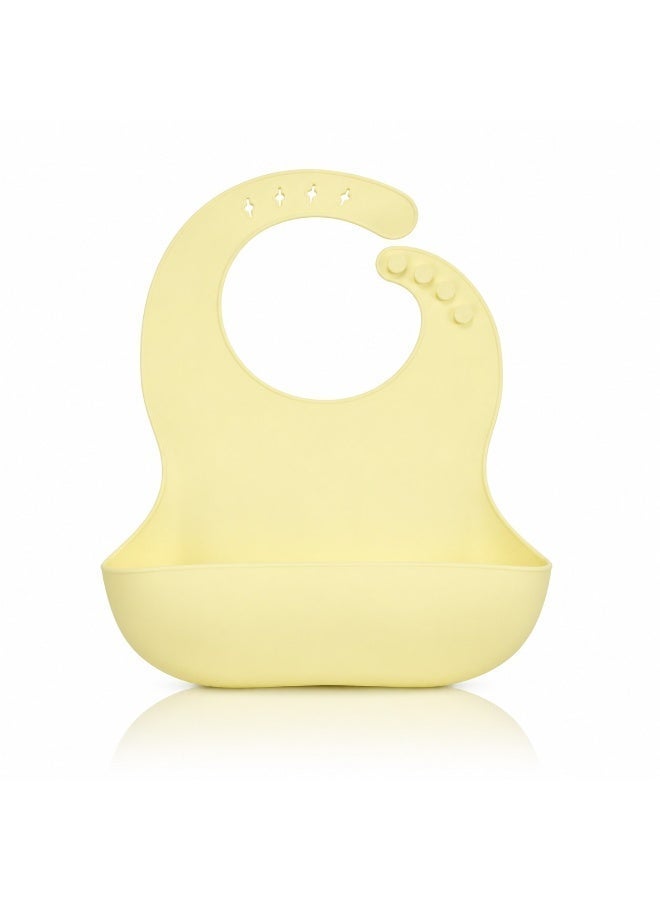 High Quality Food Grade Silicone Baby Bib with Adjustable Design and Deep Food Catcher Pocket, Waterproof and Stain Resistant, Soft Safe Material for Babies, Easy to Clean and Foldable for Daily Use, Travel and Outdoor Feeding - Image 1