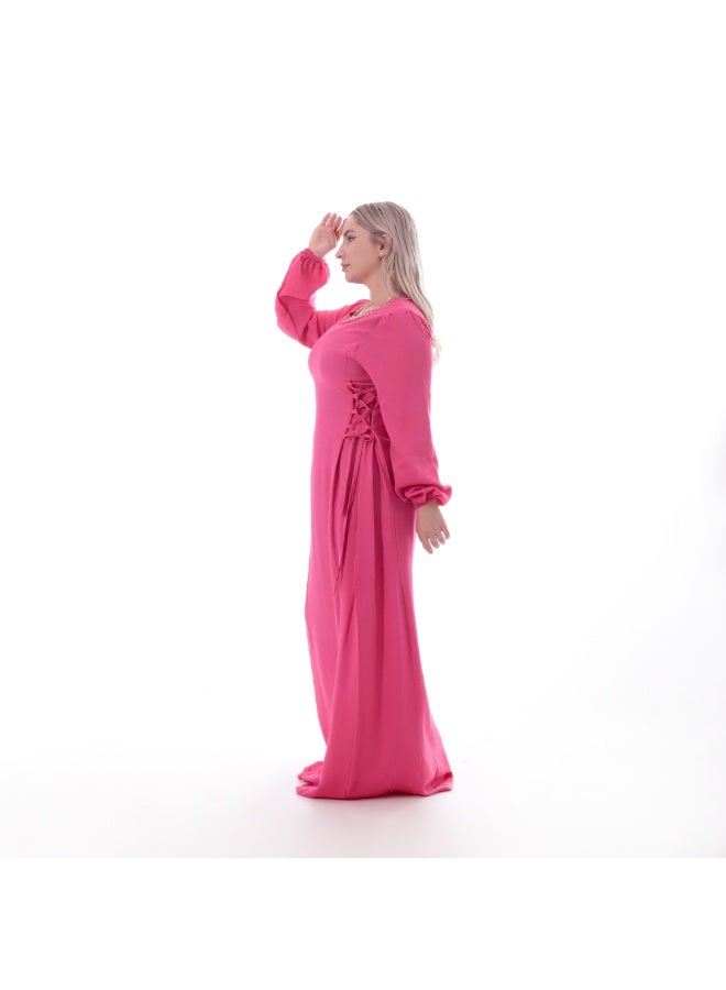 بيبو Women's long plain dress - Image 2