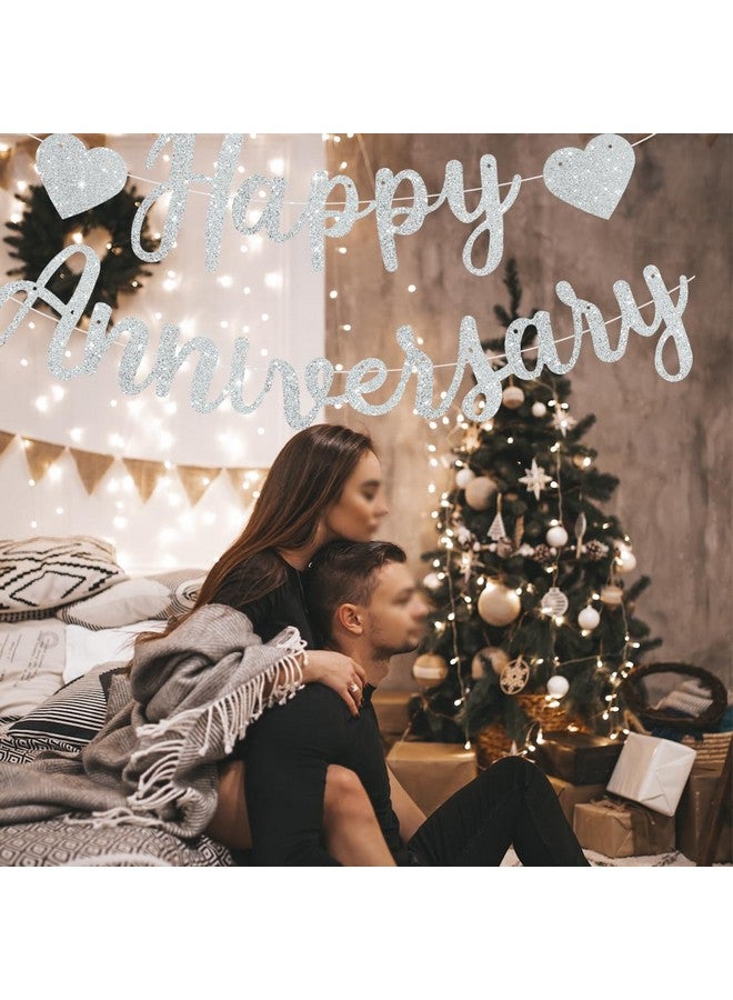 BEISHIDA لافتة الذكرى الفضية من بيشيدا، مُعَدَّة مسبقًا - لافتة ذكرى فضية متلألئة للاحتفالات الزفاف - Image 5