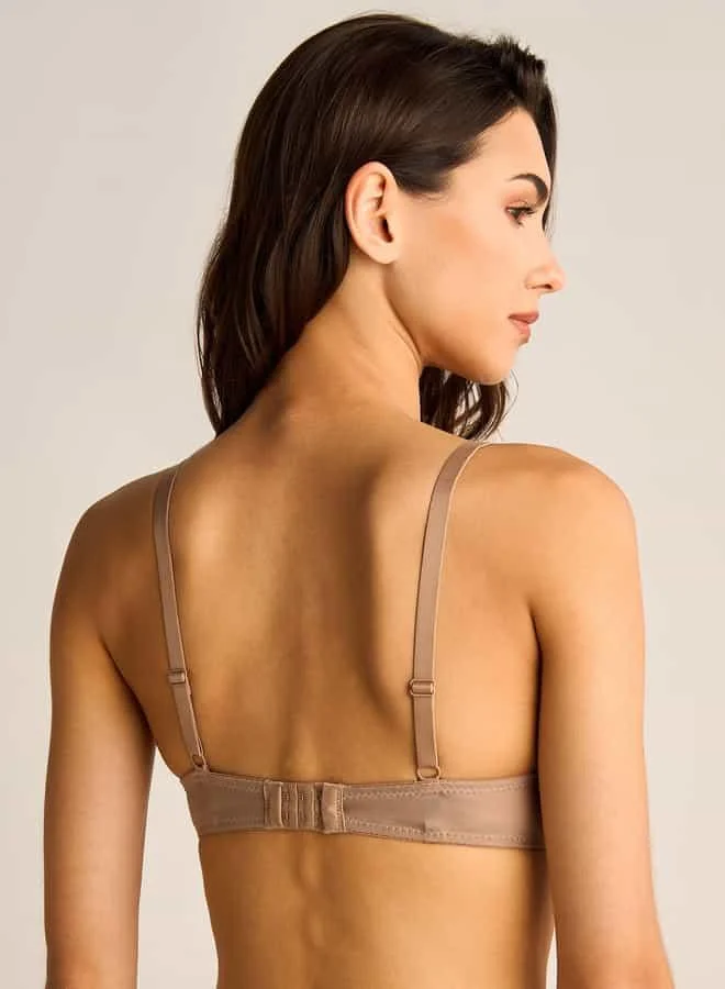 سبلاش فيڤ Lace Detail Demi Bra with Hook and Eye Closure