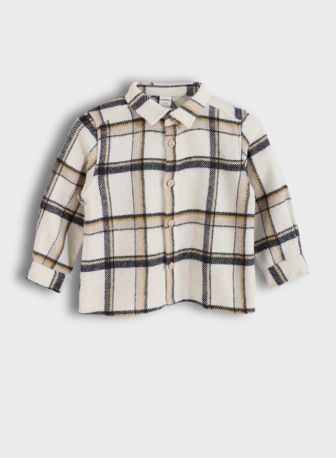 ال سي وايكيكي قميص فلانيل أولادي بنقشة كارو - Image 1