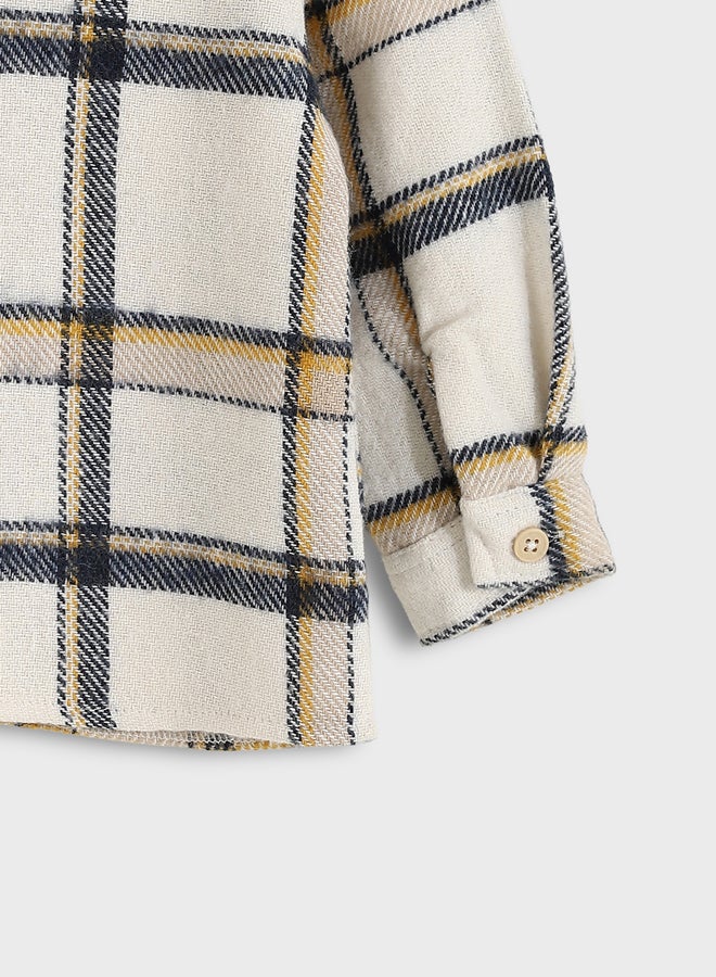 ال سي وايكيكي قميص فلانيل أولادي بنقشة كارو - Image 3