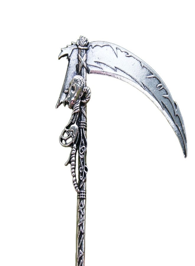 Sanlan Gothic Scythe Hair Stick Hair Pin Occult Magic Pagan Witch Wiccan Fantasy Accessories - Image 2