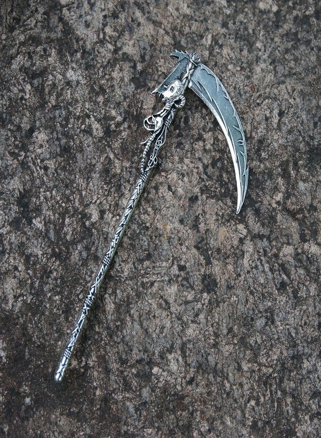 Sanlan Gothic Scythe Hair Stick Hair Pin Occult Magic Pagan Witch Wiccan Fantasy Accessories - Image 5