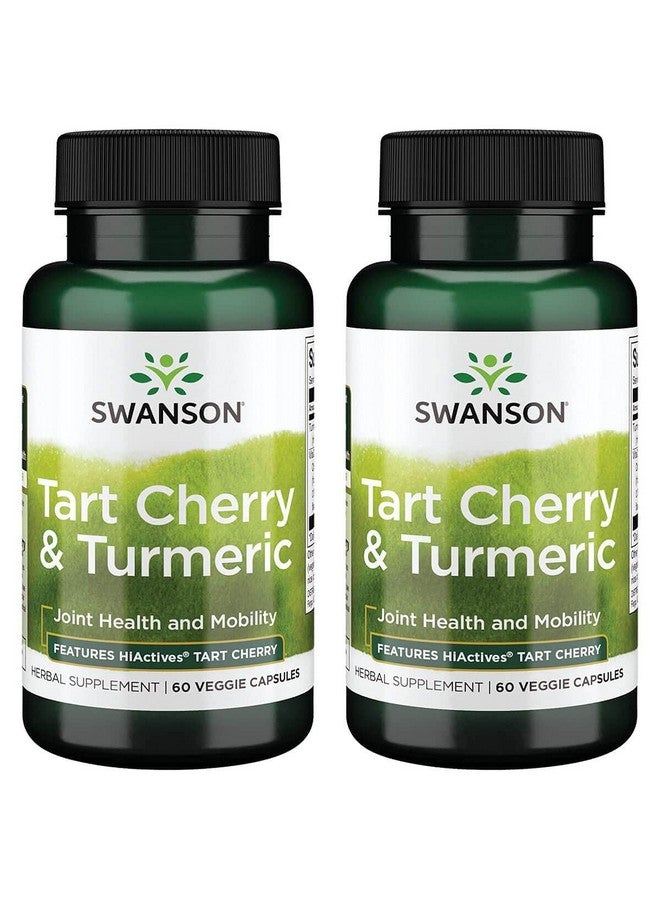 Swanson Hiactives Tart Cherry & Turmeric 60 Veg Capsules (2 Pack) - Image 1