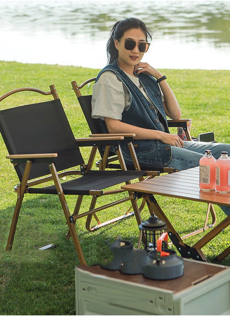 CityRiya-Long Portable Camping Chair Outdoor Folding Camping Chair Fishing Picnic Chair Beach Chair Garden Chair Camping Chair Ultralight Backpacking Chair for Lawn BBQ Backpacking Hiking Travel  - Image 2