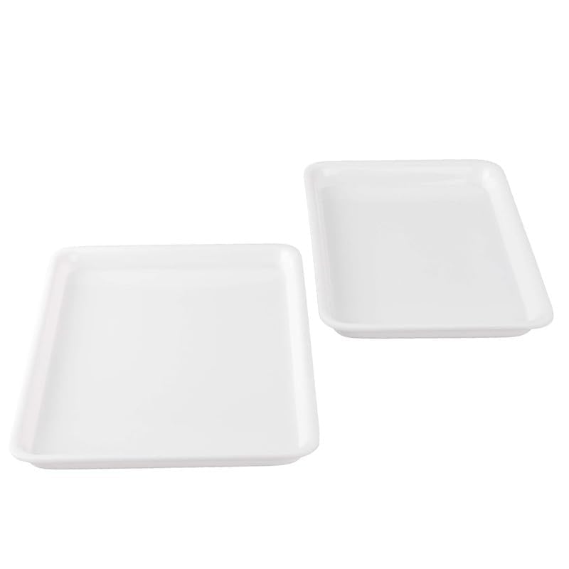 PAUL SONS White Acrylic Rectangular Unbreakable Serving Tray Size:18x10 (Pack of 1Pc) (1, White, 18"x10") - Image 5