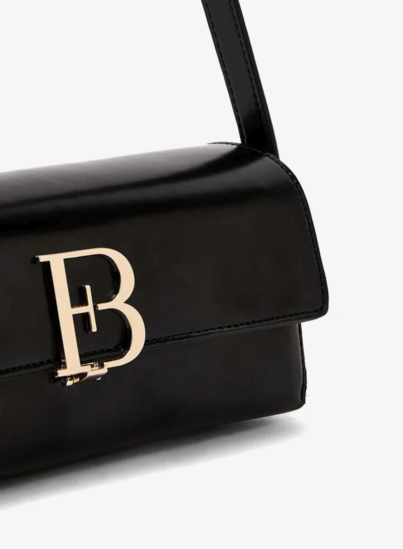 Flora Bella By Shoexpress BLACK Flora Bella Shoulder Bag with Magnetic Button Closure for Women | Best Price UAE