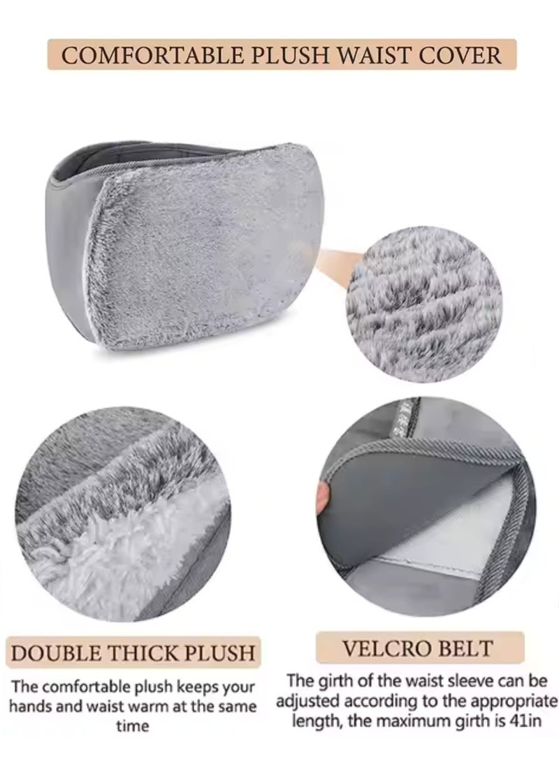 برايم بي جافاودان حزام كيس الماء الساخن الكهربائي لتخفيف آلام الجسم، وسادة تدفئة قابلة لإعادة الشحن مع غطاء من الصوف لتخفيف آلام الجسم، وتدفئة اليدين، وتخفيف آلام التهاب المفاصل، وتشنجات الدورة الشهرية، والعلاج الساخن والبارد - Image 3