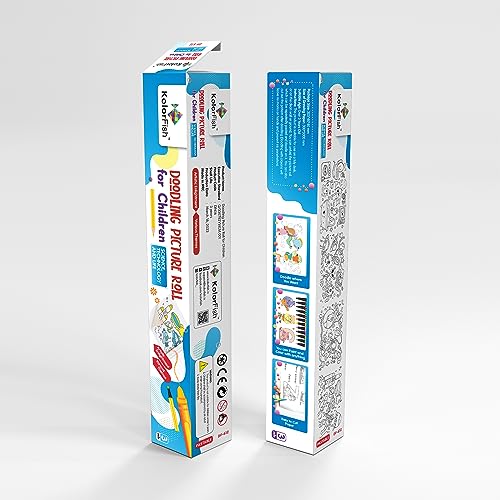 KolorFish Coloring Re-Stick Drawing Paper Roll For Kids, 118X12 Inch Large Coloring Poster For Toddlers, Art Paper Crafts Gift For Class Home Birthday Party (Science Technology & Life, 3 M),Watercolor - Image 5