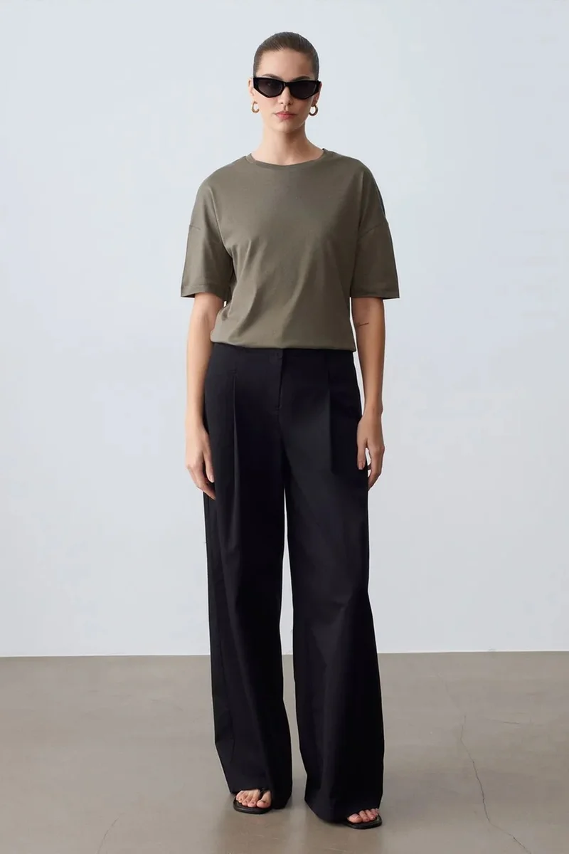 DILVIN Women's Cotton Crew Neck T-Shirt