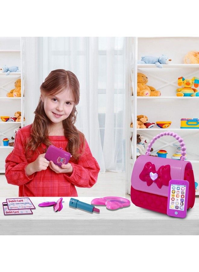 Playkidz Princess My First Purse Set 8 Pieces Kids Play Purse And Accessories, Pretend Play Toy Set With Cool Girl Accessories, Includes Phone And Bag With Lights And Sound  - Image 5