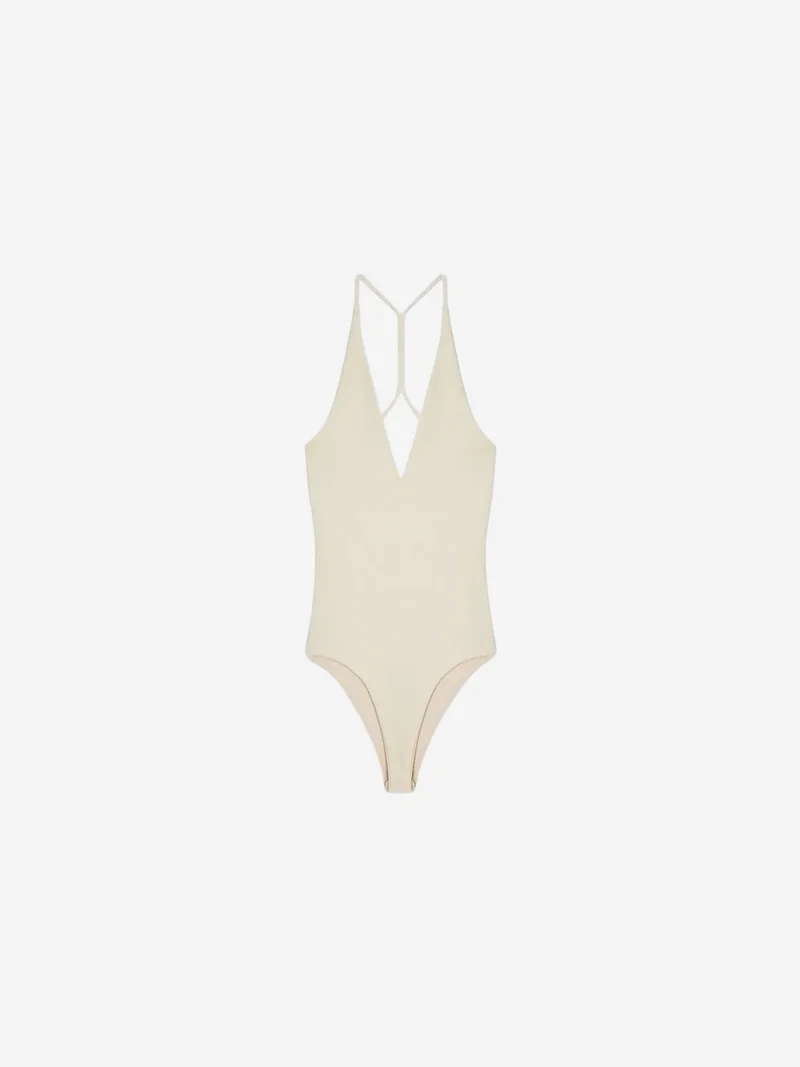 ديلفين DILVIN Slim Fit Cut-Out Halter Bodysuit