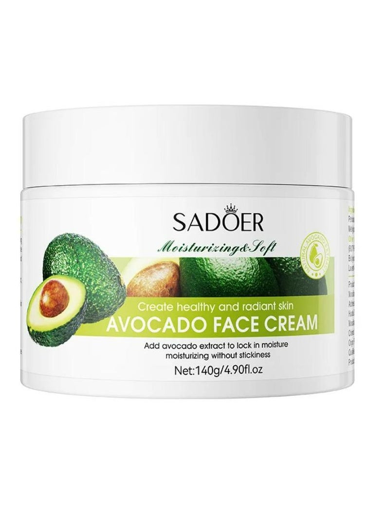 SADOER - Avocado Face Cream 140 g - Image 1