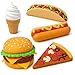 SplashEZ Food Bath Toys Mold Free Bath Toys for Kids Toddlers with No Hole for Water Ideal Size for Little Hands Safe Durable for Baby Tub Ages 0 Up Ice Cream Taco Hamburger Hot Dog Pizza - Image 3