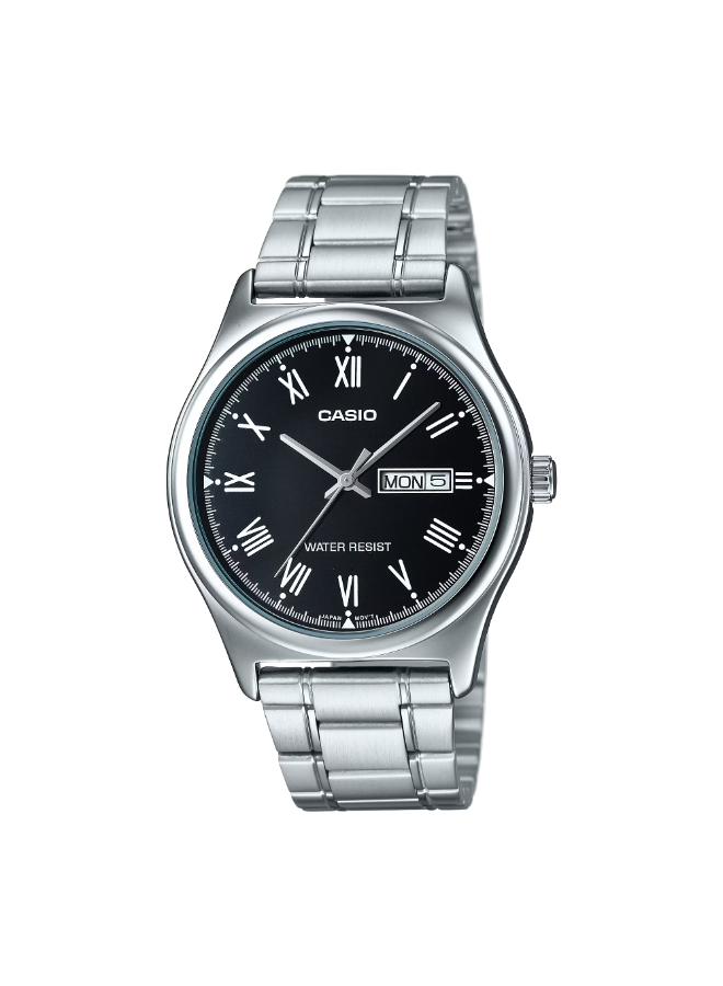 كاسيو ساعة يد رجالية من الستانلس ستيل بعقارب -- -  مم