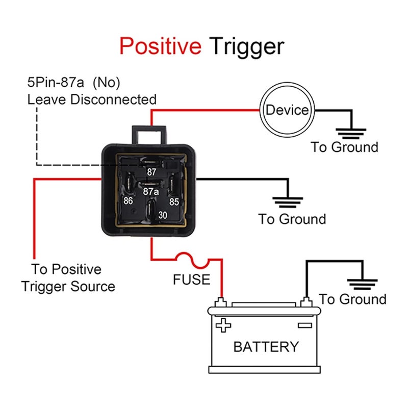 10 قطع طقم مرحل مقاوم للماء، 12V 40A، 5 سنون SPDT، أسلاك نحاسية مطلية بالقصدير عالية التحمل 14 AWG، مجموعة مرحل وأسلاك للسيارات والقوارب البحرية (10) - Image 5
