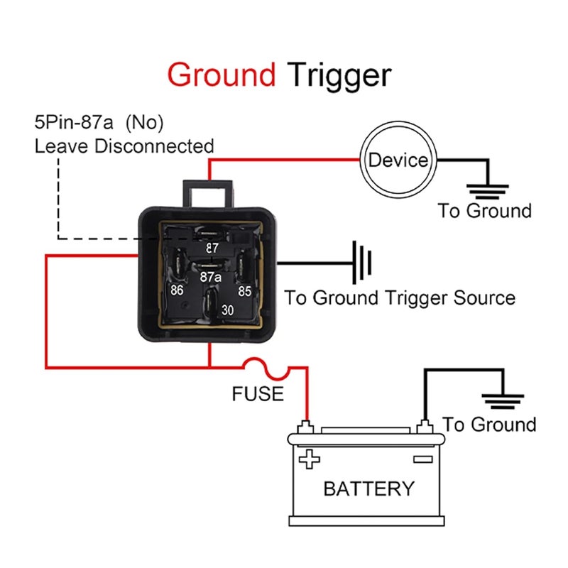 10 قطع طقم مرحل مقاوم للماء، 12V 40A، 5 سنون SPDT، أسلاك نحاسية مطلية بالقصدير عالية التحمل 14 AWG، مجموعة مرحل وأسلاك للسيارات والقوارب البحرية (10) - Image 4