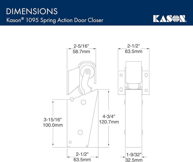 KASON 1095 Spring Action Door Closer, 11095000013 - Image 5
