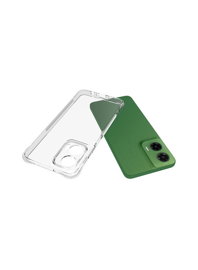 2 in 1 Motorola G35 5G Phone Case Cover & Screen Protector - Shockproof Clear Slim TPU Protective Phone Cover & Full Coverage Delicate Touch Tempered Glass Screen Protector for Motorola G35 5G - Image 3