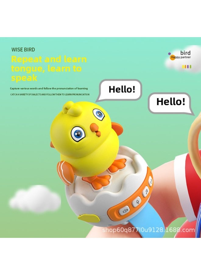 Children's Goo Goo Bird AI Intelligent Voice Dialogue Learn To Speak, Singing And Dancing Multifunctional Chick Simulation Toy-Color:Ai Smart Gugu Bird [yellow]