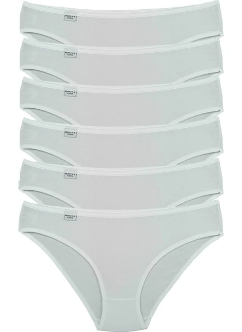 بلونس White Low Waist Lycra Cotton Slip 6 Pieces