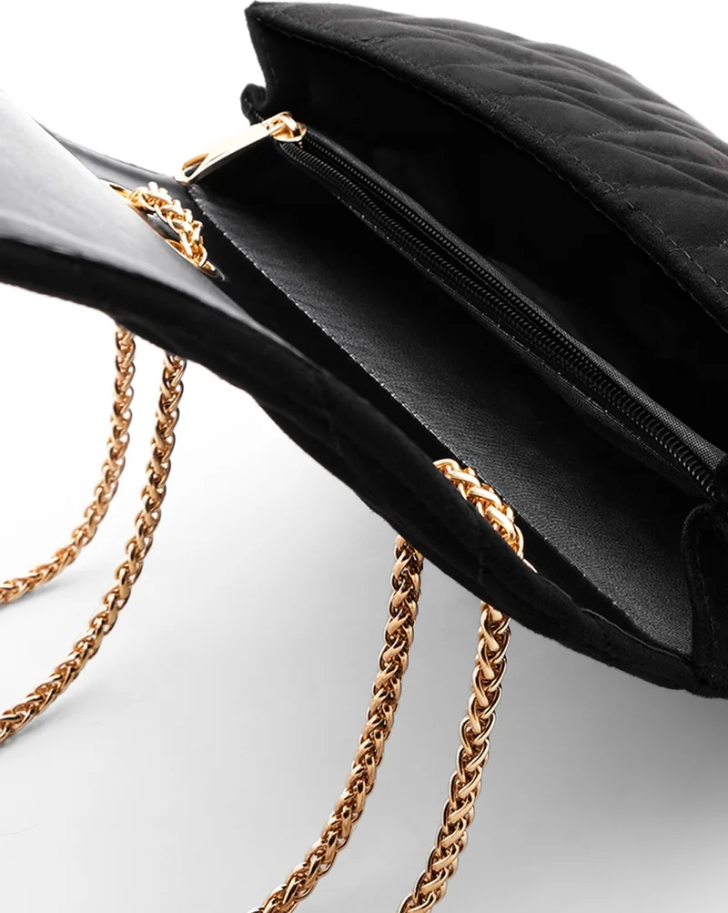MARJIN Women's Gold Color Chain Shoulder Bag Delbin