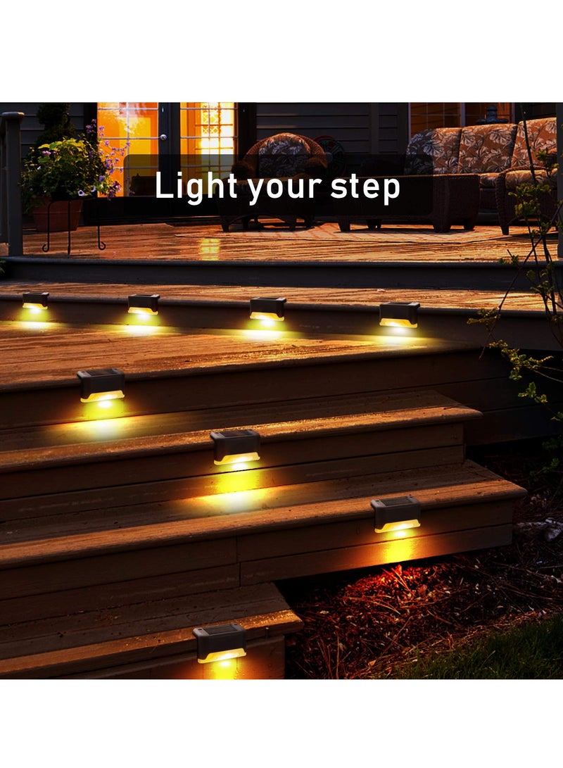 SYOSI Fence Post Solar Lights, Weatherproof LED Deck Lights Solar Powered Outdoor Lights, Solar Deck Lights for Garden, Patio, Garden, Walkways, Patio Pool Stairs Step and Pathway (Warm White) - Image 4