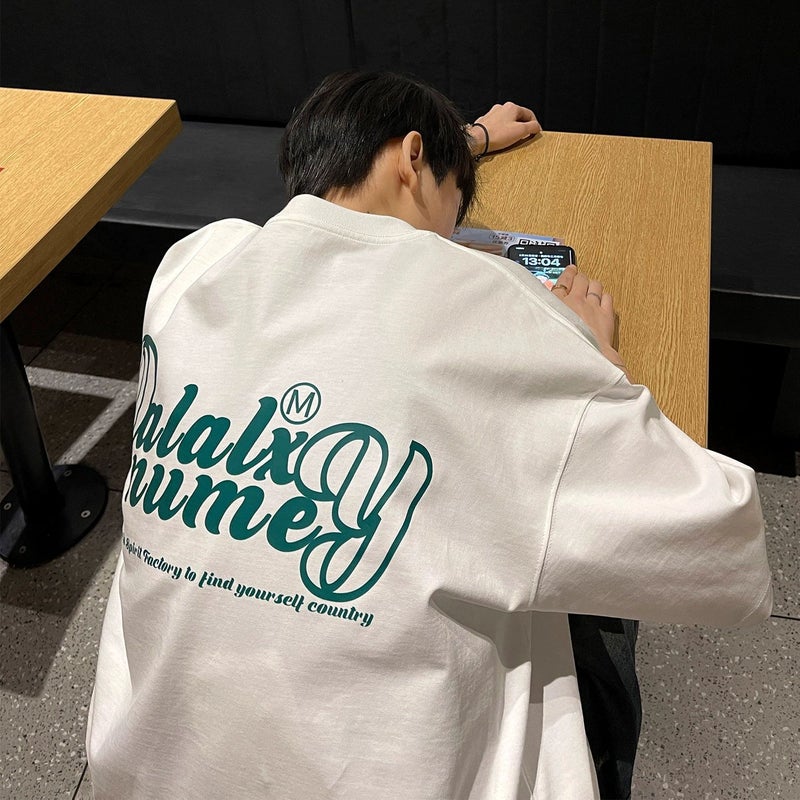 Dark Green Short Sleeve T-Shirt Men'S Summer American Retro 220G Blockbuster Fashion Brand Oversize Men'S Jacket - Image 3