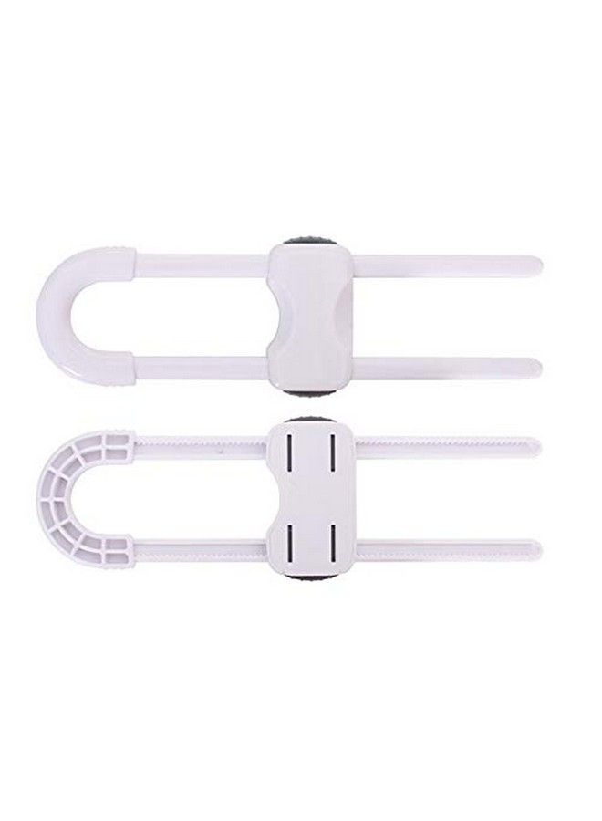 iDream Baby Safety U Shaped Cabinet Lock Childproof Latches For Cabinet Door Drawer (Pack Of 2) - Image 1