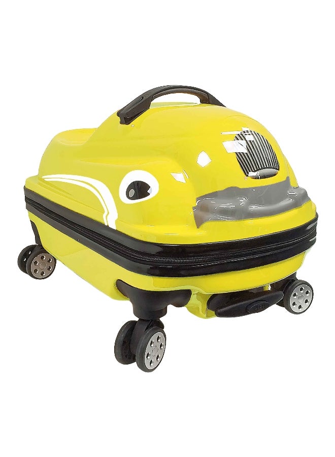 توتشي حقيبة سفر للأطفال بمقبض تلسكوبي بتصميم سيارة سباق أنيقة باللونين الأصفر والأسود 20 إنش T0397 - Image 1