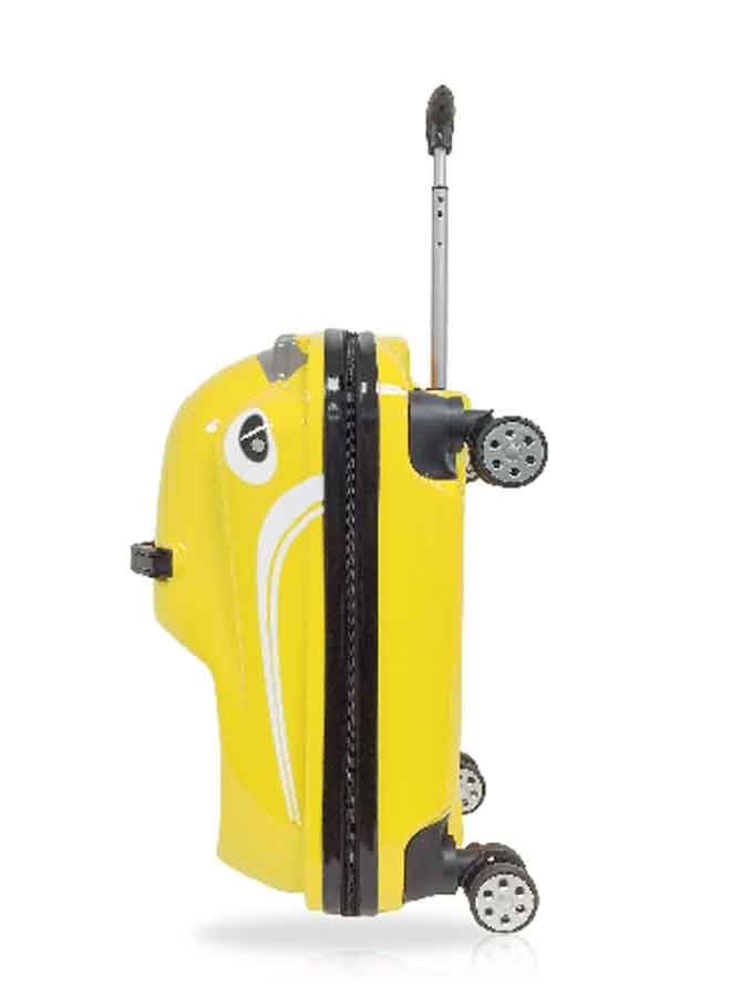 توتشي حقيبة سفر للأطفال بمقبض تلسكوبي بتصميم سيارة سباق أنيقة باللونين الأصفر والأسود 20 إنش T0397 - Image 4