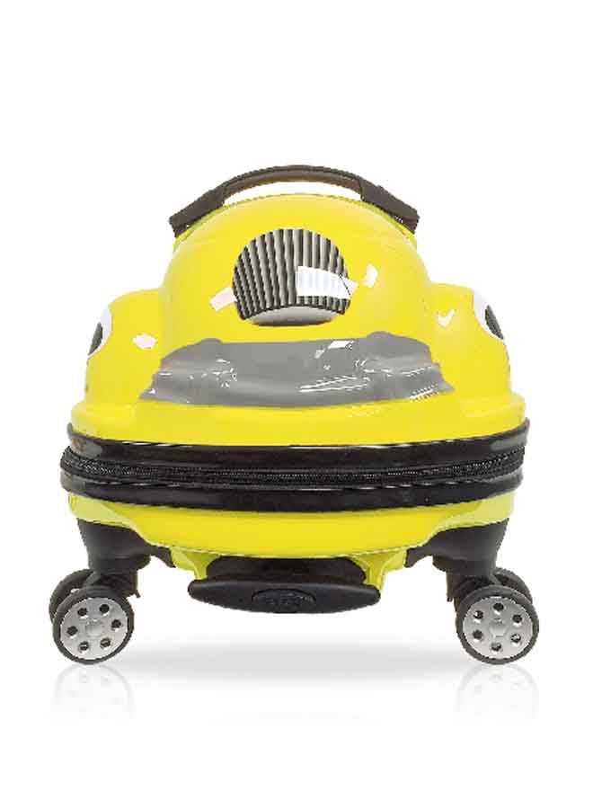 توتشي حقيبة سفر للأطفال بمقبض تلسكوبي بتصميم سيارة سباق أنيقة باللونين الأصفر والأسود 20 إنش T0397 - Image 2