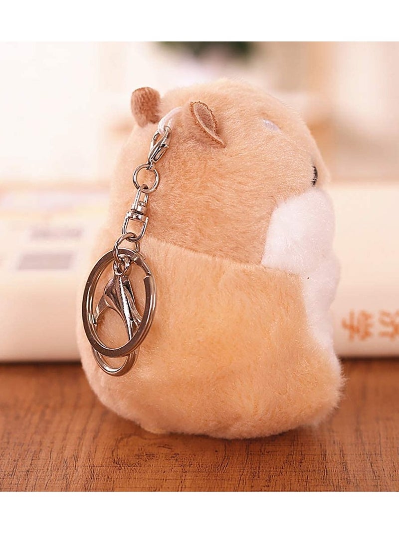 Bukela Plush Hamster Keychains Stuffed Animal Keyring Pendant Purse Backpack Handbag Charms 2 Pack  - Image 3