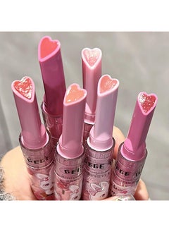 LuckNest 3 Colors Jelly Lipstick Gift Set Tinted Heart Shape Lip Stain Lip Gloss Mirror Hydrating Jelly Love Lipstick Moisturizing Tinted Lip Balm Vivid Color Glossy Lip Makeup For Girls (B)  - Image 3