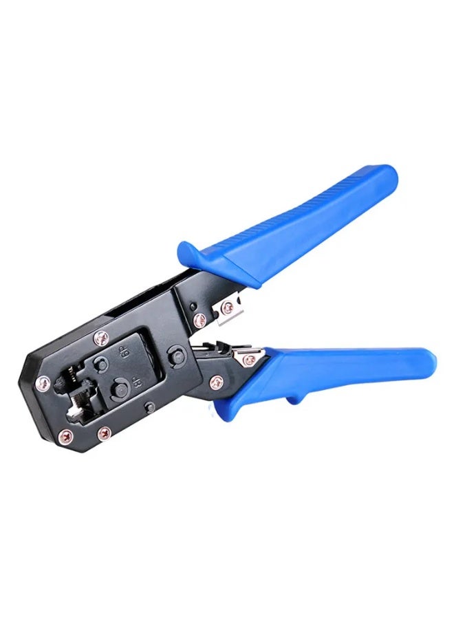 ابلس أداة متعددة الوظائف لكبس كابلات الشبكة (RJ45 وRJ11 وRJ12) – كماشة كبس كابلات إيثرنت (LAN) مزودة بقاطع ومقشر للأسلاك، مخصصة لكابلات الإنترنت والهاتف (Cat5 وCat5e وCat6) والموصلات المعيارية (Modular Plugs). - Image 1