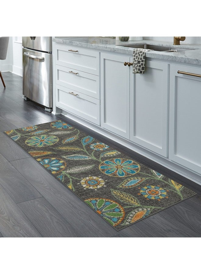 Maples Rugs سجادة مابلز روجز ريجى الزهرية غير قابلة للانزلاق لممر المدخل [صنع في الولايات المتحدة الأمريكية]، متعددة الألوان، 2 × 6 - Image 2