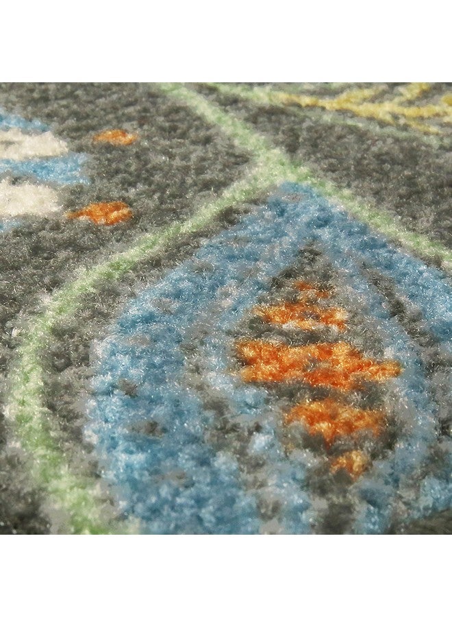 Maples Rugs سجادة مابلز روجز ريجى الزهرية غير قابلة للانزلاق لممر المدخل [صنع في الولايات المتحدة الأمريكية]، متعددة الألوان، 2 × 6 - Image 5