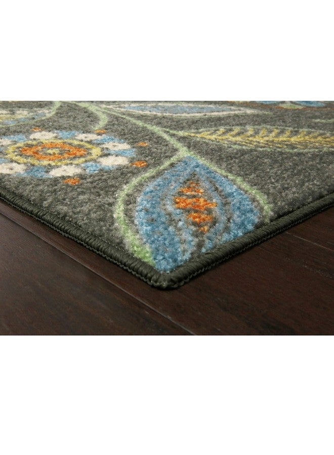 Maples Rugs سجادة مابلز روجز ريجى الزهرية غير قابلة للانزلاق لممر المدخل [صنع في الولايات المتحدة الأمريكية]، متعددة الألوان، 2 × 6 - Image 4