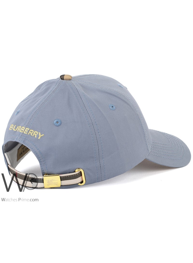 BURBERRY Burberry Baseball Cap Blue Gray Color Cotton Hat For Men  - Image 2