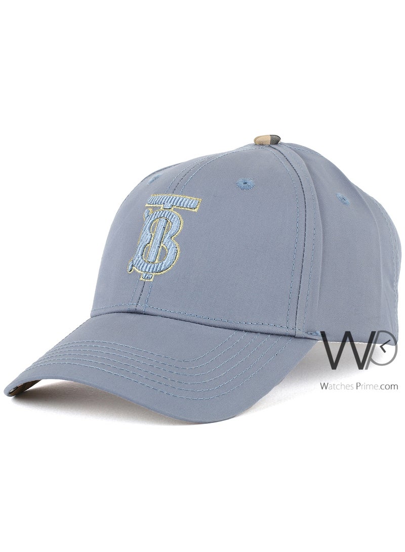 BURBERRY Burberry Baseball Cap Blue Gray Color Cotton Hat For Men  - Image 1