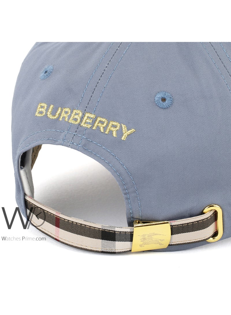 BURBERRY Burberry Baseball Cap Blue Gray Color Cotton Hat For Men  - Image 3