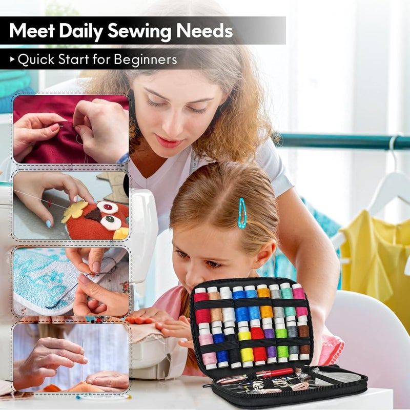 OKOMER Sewing Kit, Sewing Kit for Adults, Needle and Thread Kit, Travel Sewing Supplies,Small Mini, Basic, Beginner, Gifts for Women,Stocking Stuffers for Teen Girls,Christmas Gifts for Grandkids, (M) - Image 5