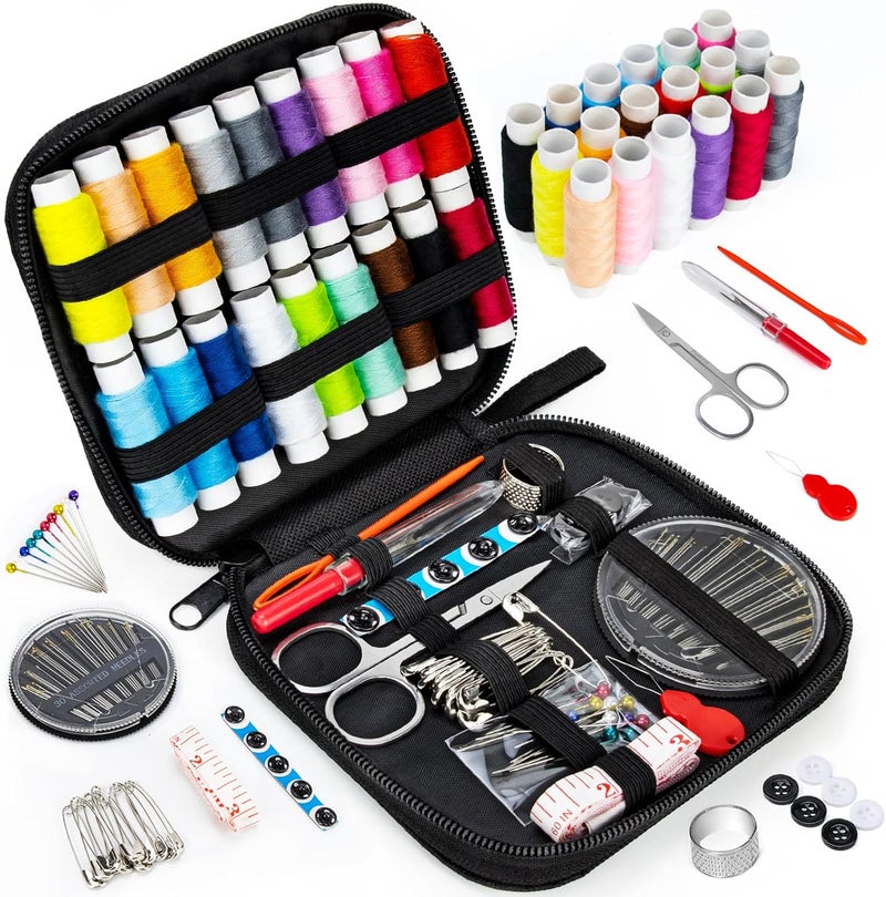 OKOMER Sewing Kit, Sewing Kit for Adults, Needle and Thread Kit, Travel Sewing Supplies,Small Mini, Basic, Beginner, Gifts for Women,Stocking Stuffers for Teen Girls,Christmas Gifts for Grandkids, (M) - Image 1