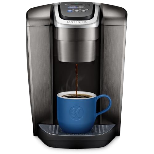 Keurig KElite Single Serve KCup Pod Coffee Maker with Strength and Temperature Control Iced Coffee Capability 8 to 12oz Brew Size Programmable Brushed Slate